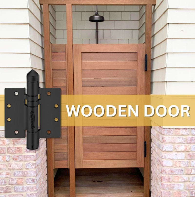 K51M-450-B2 | Hydraulic Hybrid Self Closing Hinge | 4.5” x 4.5” | Heavy Duty Stainless Steel | 2 Pack - Waterson Multi-function Closer Hinge