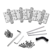 K51M-450-B4 | Hydraulic Hybrid Self Closing Hinge | 4.5” x 4.5” | 8ft | Fire-rated Stainless Steel | 4 Pack - Waterson Multi-function Closer Hinge