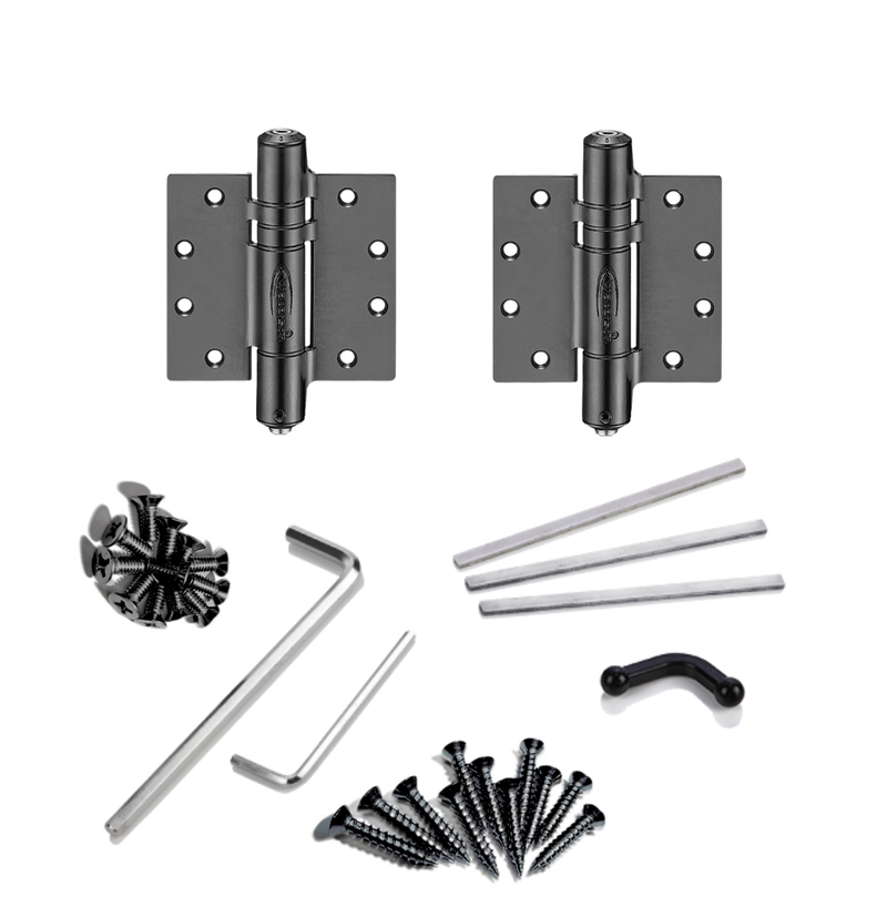 2pcs Adjustable Gate Closer Hinges | Mechanical | 4.5x4.5 | 6ft | 150 lbs | 1 ¾” Thick | SS304 | K51M-450-A2