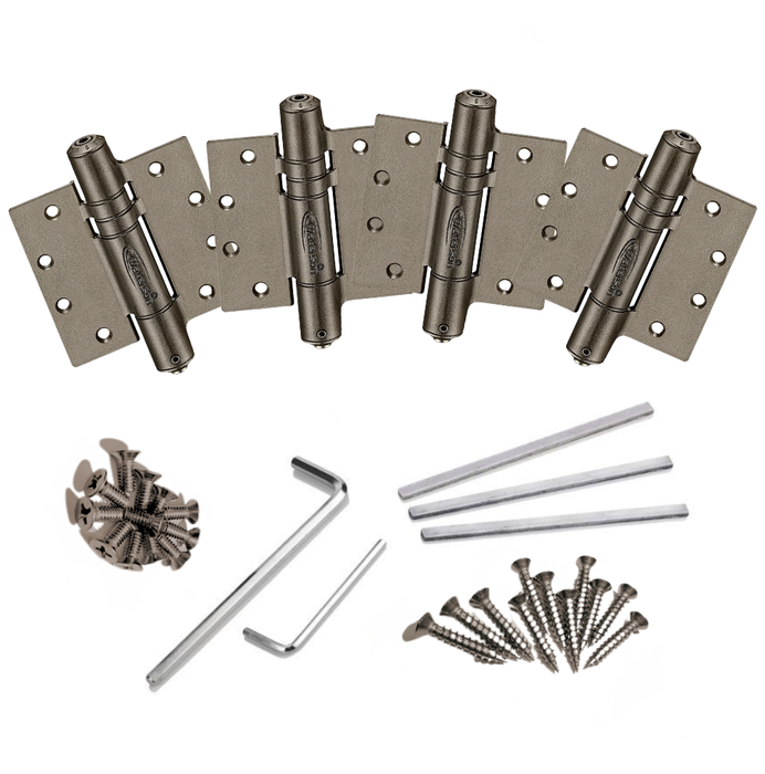 4pcs Screen Door Closer Heavy Duty | Hydraulic | Fire Rated | 4x4 | 4.5x4.5 | 5x5 | 7ft | 260 lbs | 1 ¾” Thick | SS304 | K51M-B4