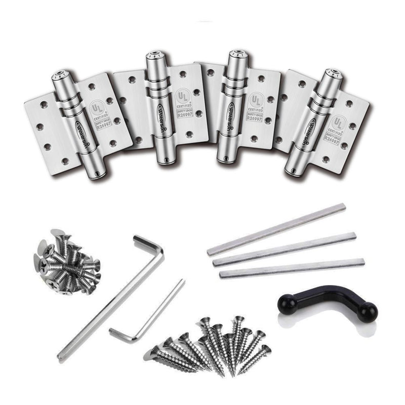4pcs Marine Door Hinges Heavy Duty | Soft Closing | 4x4 | 8ft | 330 lbs | 1 3/4" - 2 1/4" Thick | SS316 | K51M-500D-B4-316