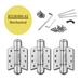 K51M-400-A3 | Mechanical Adjustable Self Closing Hinge | 4” x 4” | Heavy Duty Stainless Steel | 3 Pack - Waterson Multi-function Closer Hinge