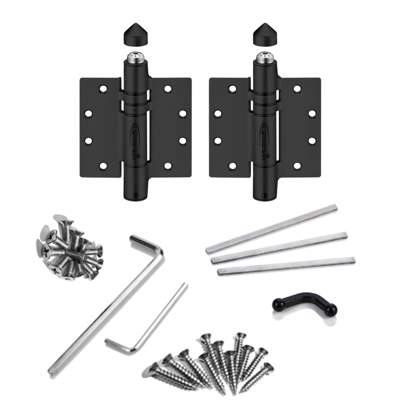 2pcs Weld On Gate Hinges | Self Closing | Soft Closing | 4.5x4.5 | 6ft | 150 lbs | 1.5” to 2” Thick | SS304 | K51MP-A2/B2