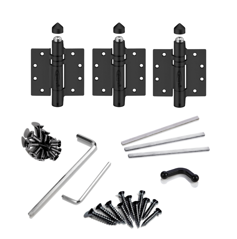 3pcs Adjustable Swing Gate Hinges | Hydraulic | 7ft | 260 lbs | 1.5” to 2” Thick | SS304 | K51MP-B3