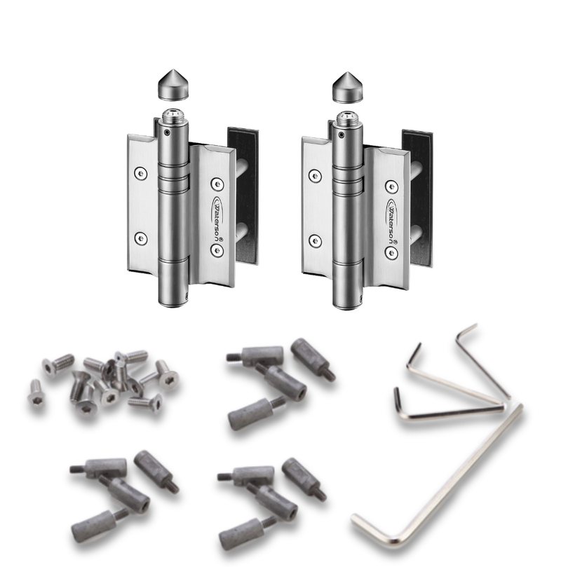 2pcs Heavy Duty Stainless Steel Marine Hinges | Hydraulic | 6ft | 150 lbs | 1” to 4” Thick | SS316 | K51P-B2-316