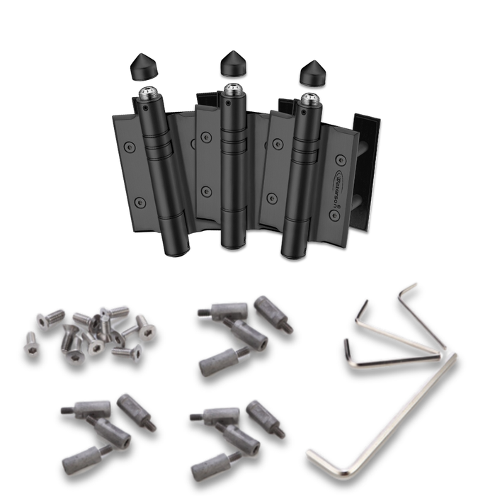 3pcs Heavy Duty Outdoor Gate Closer | Self Closing | Soft Closing | 5x4 | 7ft | 260 lbs | 1-4” Thick | SS304 | K51P-A3/B3