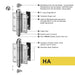 K51P-B3 | Hydraulic Hybrid Gate Closer Hinges |Stainless Steel 304 - Full Surface | 3 Pack - Waterson Multi-function Closer Hinge