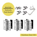 K51P-B3 | Hydraulic Hybrid Gate Closer Hinges |Stainless Steel 304 - Full Surface | 3 Pack - Waterson Multi-function Closer Hinge