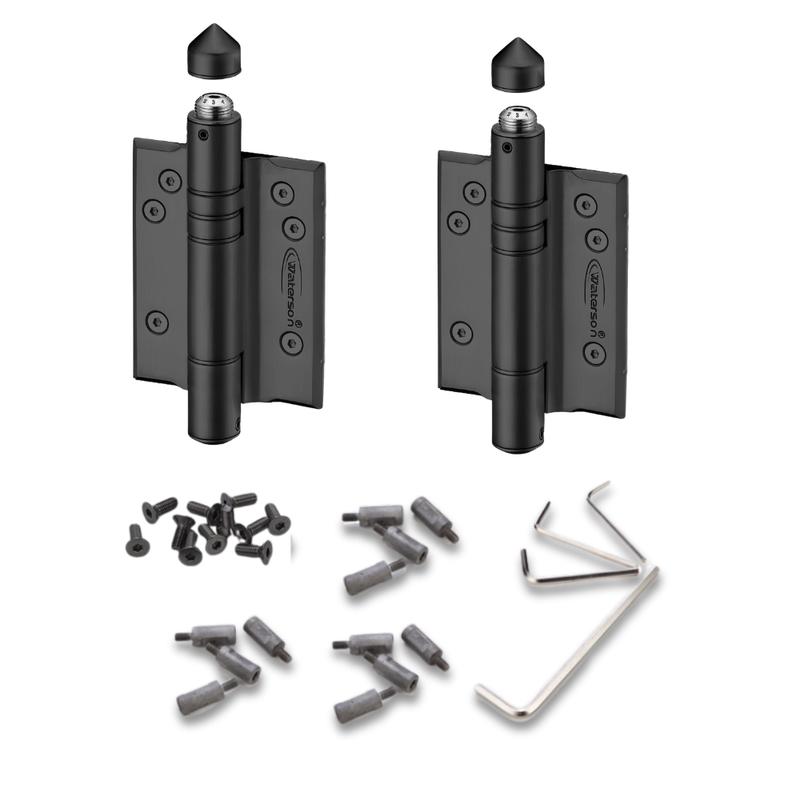 2pcs Stainless Steel Full Surface Gate Hinges | No Back Plate | Mechanical Self Closing | Weldable | 6ft | 150 lbs | 1" to 4" Thick | SS304 | K51PS-A2