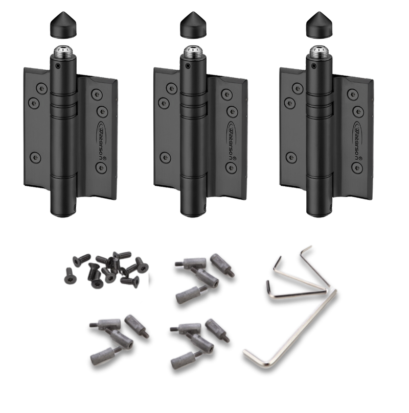 3pcs Heavy Duty Marine Full Surface Gate Hinges | Mechanical Self Closing | Weldable | 7ft | 260 lbs | 1" to 4" Thick | SS316 | K51PS-A3-316