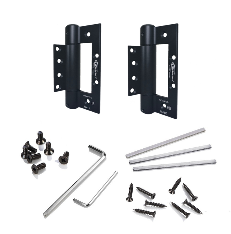 2pcs Aluminum Fence Hinges Self Closing | Hydraulic | 6ft | 150 lbs | 1 ¾” Thick | W41K-B2