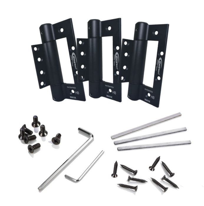 3pcs Adjustable Interfold Self Closing Hinge | Mechanical | 7ft | 200 lbs | 1 ¾” Thick | W41K-A3