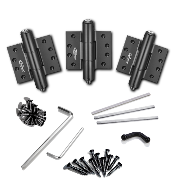 3pcs Soft Close Bedroom Door Hinges | Hydraulic | 4x4 | 7ft | 200 lbs | 1 ¾” Thick | W41M-400-B3