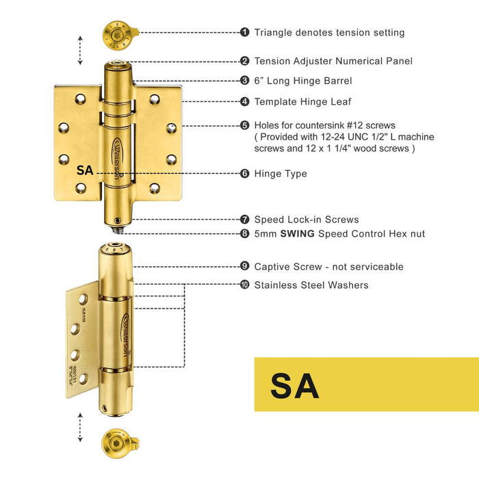 antique gold door hinge