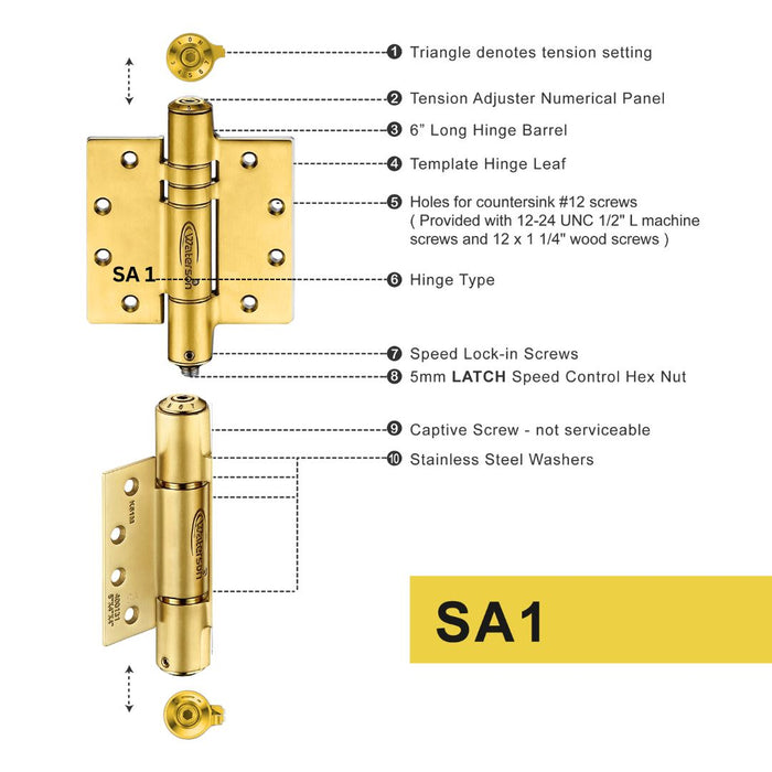 antique gold door hinge