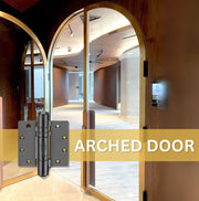 Waterson self closing arched door hinge application