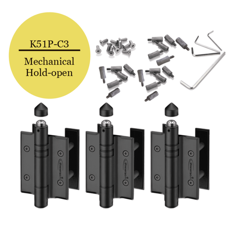 Waterson black gate hinge self closing