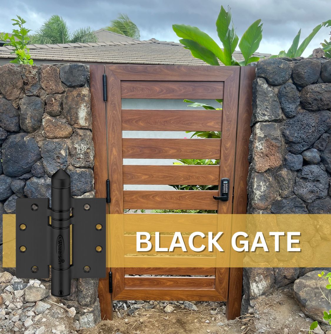 Black SST Gate Hinges