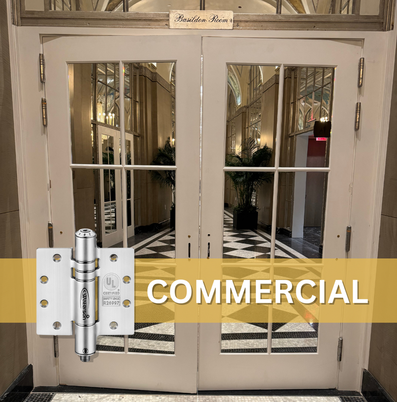 Waterson commercial self closing door hinge satin stainless steel