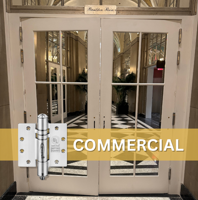 4pcs Heavy Duty Door Closer For Steel Doors | Fire Rated | Self Closing | Soft Closing | 4.5x4.5 | 5x5 | 8ft | 330 lbs | 1 ¾” Thick | SS304 | K51M-450/500D-A4/B4