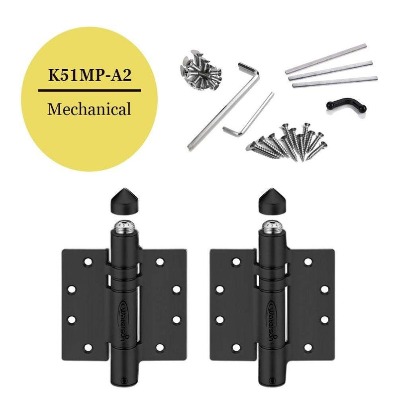 2pcs Weld On Gate Hinges | Self Closing | Soft Closing | 4.5x4.5 | 6ft | 150 lbs | 1.5” to 2” Thick | SS304 | K51MP-A2/B2