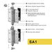 stainless steel self closing gate hinges