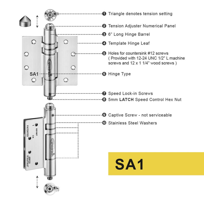 stainless steel self closing hinges