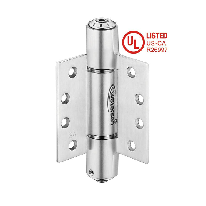 K51M-400-D4 | Heavy Duty Hydraulic Hybrid Self Closing Hinge with Hold Open | 4” x 4” | 8ft | 304 Stainless Steel | 4 Pack