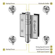 hydraulic glass door hinge