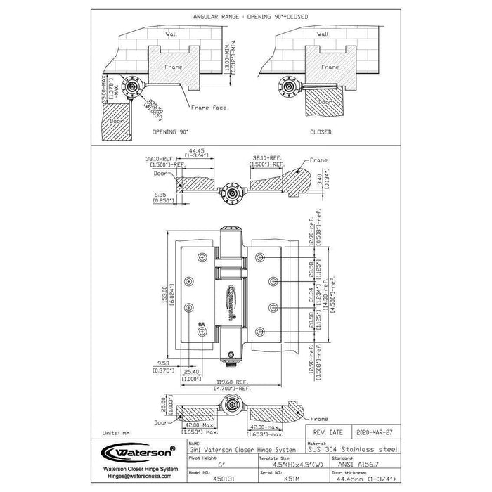commercial spring hinges
