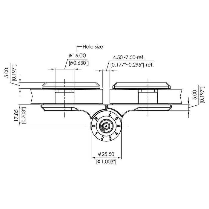 frameless glass door hinge