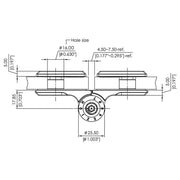 hydraulic glass door hinge