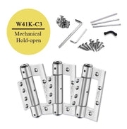 W41K-C3 | Mechanical Adjustable Interfold Self Closing Hinge | Residential Aluminum Hinge | 3 Packs - Waterson Multi-function Closer Hinge