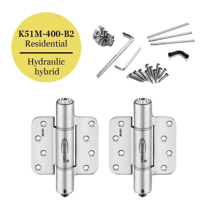 K51M-400-Residential-B2 | Hydraulic Hybrid Self Closing Hinge | 4” x 4” | 2 Pack - Waterson Multi-function Closer Hinge